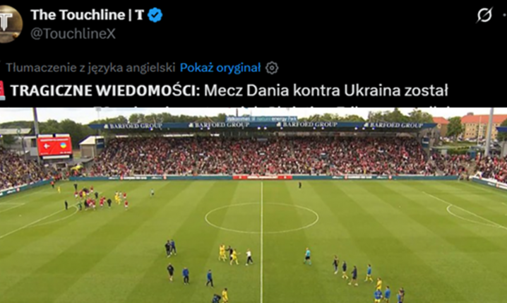 MECZ PRZERWANY! Piłkarz reprezentacji Danii ZEMDLAŁ NA MURAWIE!